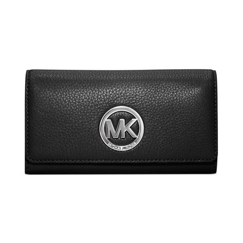 michael kors wallet black and silver